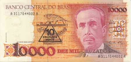 Brésil 10 Cruzados Novos / 10000 Cruzados Carlos Chagas - Laboratoire - 1989 Série A.3117
