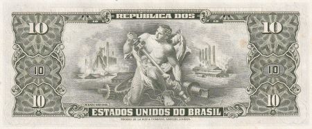 Brésil 10 Cruzeiros - Getulio Vargas - ND (1962) - P.177a
