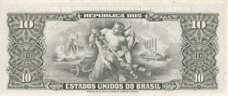 Brésil 10 Cruzeiros - Getulio Vargas - ND (1962) - Série 2462A - P.177a