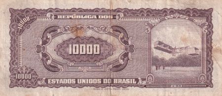 Brésil 10 Cruzeiros novos sur 10000 Curzeiros - Santos-Dumont - ND (1967) - P.189b