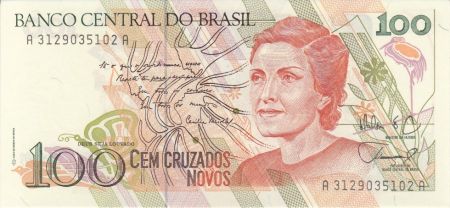 Brésil 100 Cruzados Novos, Cecilia Meireles - 1989 Série A.3129