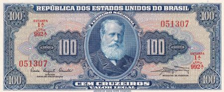 Brésil 100 Cruzeiros - Dom Pedro II - ND (1961) - Série 992A - P.170a