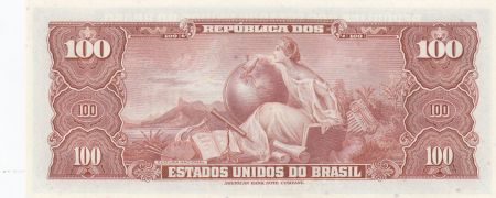 Brésil 100 Cruzeiros - Dom Pedro II - ND (1964) - Série 1430 - 1ère émission