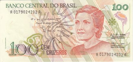 Brésil 100 Cruzeiros Cecilia Meireles - Enfant - 1990