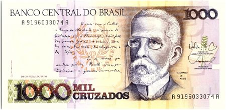 Brésil 1000 Cruzados  -  J Machado, Vue de Rio - 1988