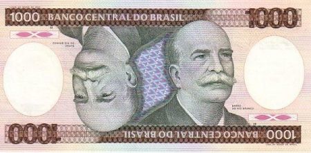 Brésil 1000 Cruzeiros B. do Rio Branco - Machine