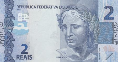 Brésil 2 Reais Liberté - Tortues 2010 (2019) - Préfixe GB - Neuf