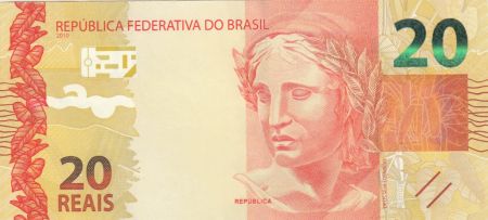 Brésil 20 Reais Liberté - Singe Mico-Leao Dourado 2010 (2017)