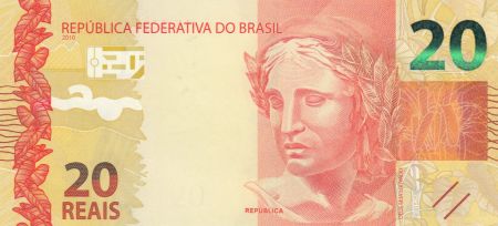 Brésil 20 Reais Liberté - Singe Mico-Leao Dourado 2010 (2019) - Neuf - P.255