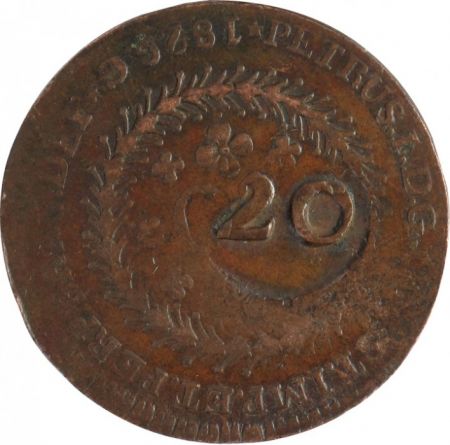 Brésil 20 Reis / 80 Reis / 80 Reis, Pierre I - Armoiries 1835