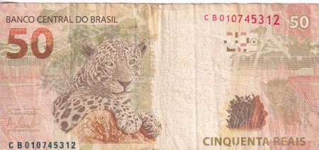 Brésil 50 Reais - Liberté - Jaguar - ND (2017) - P.256
