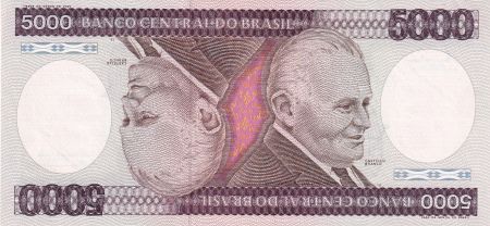 Brésil 5000 Cruzeiros - Castello Branco - ND (1984) - Série BA - P.202c