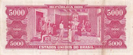 Brésil 5000 Cruzeiros - Tiradentes - 1963 - P.182a