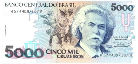 Brésil 5000 Cruzeiros Carlos Gomes - Piano