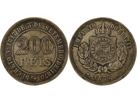Brésil Brésil - 200 Reis - 1877 Rio
