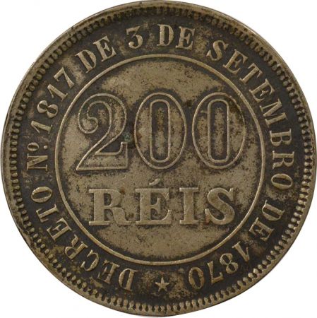 Brésil Brésil - 200 Reis - 1877 Rio