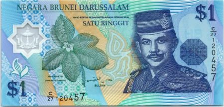 Brunéi 1 Ringgit Sultan J.A.H. Bolkiah - Polymer - 1996