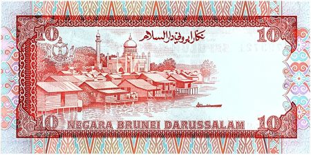 Brunéi 10 Ringgit, Sultan J.A.H. Bolkiah - 1989