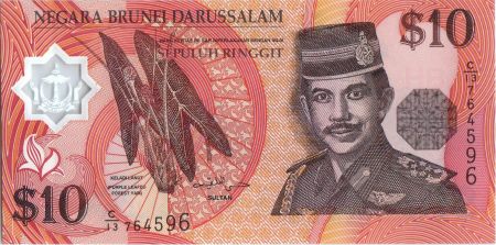 Brunéi 10 Ringgit Sultan J.A.H. Bolkiah - Polymer - 1998