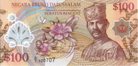 Brunéi 100 Ringgit Sultan J.A.H. Bolkiah - Polymer - 2004