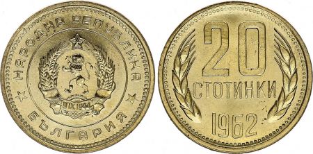 Bulgarie 20 Stotinki Lion - 1962