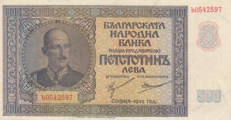 Bulgarie 500 Leva Boris III - Paysanne - 1942