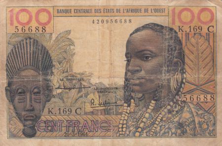 Burkina Faso 100 Francs masque  - Burkina Faso - Série K.169