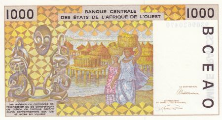 Burkina Faso 1000 Francs femme 1993 - Burkina Faso