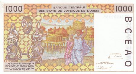 Burkina Faso 1000 Francs femme 1997 - Burkina Faso