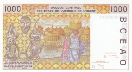 Burkina Faso 1000 Francs femme 1999 - Burkina Faso