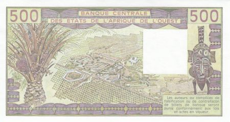 Burkina Faso 500 Francs Burkina Faso - Vieil homme et zébus - 1988 - Série O.18