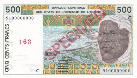 Burkina Faso 500 Francs homme 1991 - Burkina Faso - Spécimen