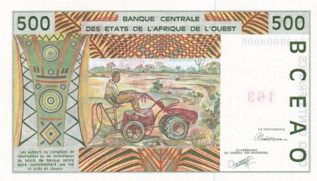 Burkina Faso 500 Francs homme 1991 - Burkina Faso - Spécimen