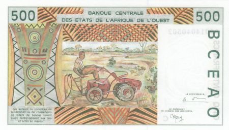 Burkina Faso 500 Francs homme 1999 - Burkina Faso