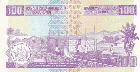 Burundi 100 Francs - Prince Rwagasore - Construction de maison - 2011 - NEUF - P.44b