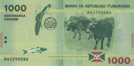 Burundi 1000 Francs Vaches - 2015