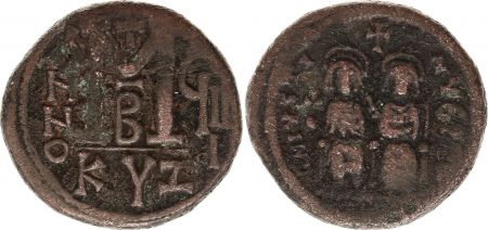 Byzance Follis, Justin II et Sophie (565-578) - Cysique An GIII