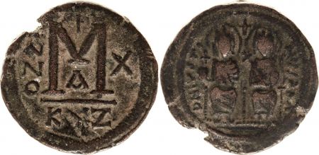 Byzance Follis, Justin II et Sophie (565-578) - Cysique An X