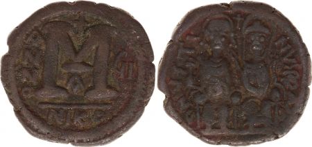 Byzance Follis, Justin II et Sophie (565-578) - Nicomédie An 6