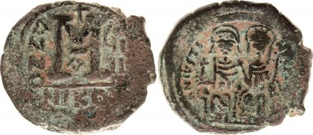 Byzance Follis, Justin II et Sophie (565-578) - Nicomédie An 8