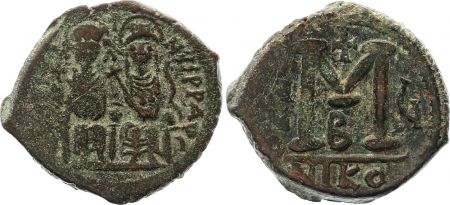 Byzance Follis, Justin II et Sophie (565-578) - Nicomédie An G