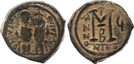 Byzance Follis, Justin II et Sophie (565-578) - Nicomédie An G