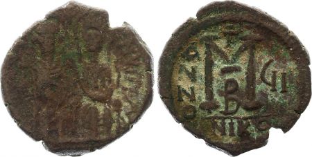 Byzance Follis, Justin II et Sophie (565-578) - Nicomédie An GI