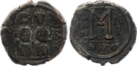 Byzance Follis, Justin II et Sophie (565-578) - Nicomédie An III
