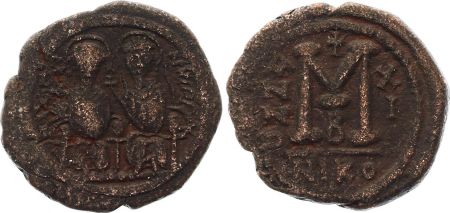 Byzance Follis, Justin II et Sophie (565-578) - Nicomédie An XI