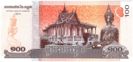 Cambodge 100 Riels Bouddha - Temple 2014
