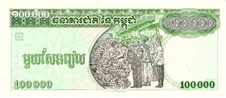 Cambodge 100000 Riels,  Couple Royal - Enfants - 1995 - P.50