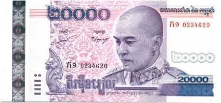 Cambodge 20000 Riels Roi Norodom Sohamoni - Temple 2008