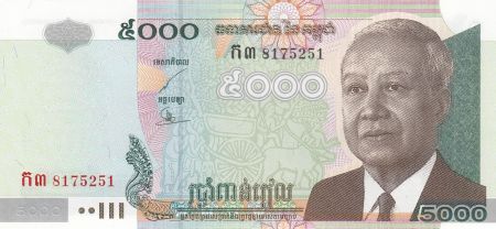 Cambodge 5000 Riels 2004 - Norodom Sihanouk - Pont