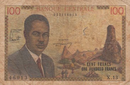 Cameroun 100 Francs ND1962 - Pdt Ahidjo, Bateaux - Série X.13